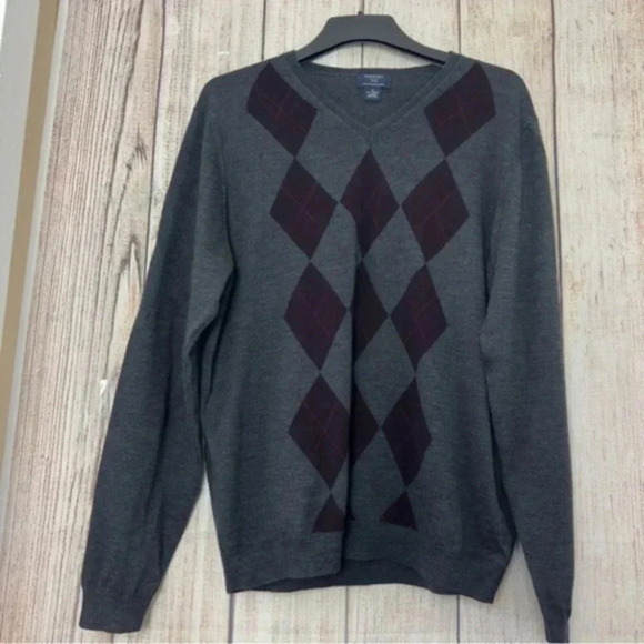 Vintage Brooks Brothers Mens V neck Italian Merino Wool Sweater size XL - Picture 1 of 8